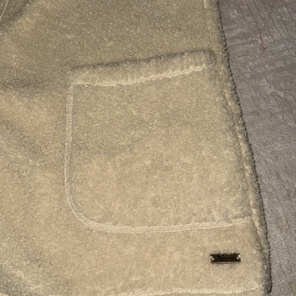 Natural Refelections cream fuzzy button up coat pockets warm XL long - Picture 3 of 3